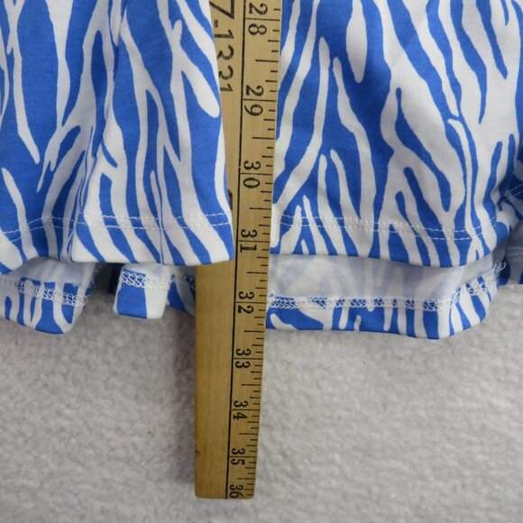 Diane Von Furstenberg Skirt Size XXL‎ Blue White Ruffle Ruched Flowy Design New - Picture 7 of 11